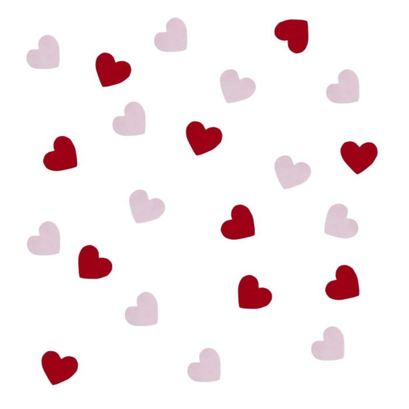 Red Love Heart Paper Confetti