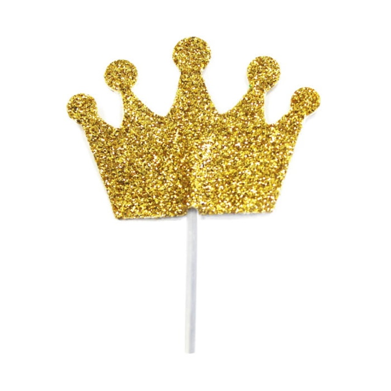 Gold Crown Cake Topper | Decoration Pack of 12