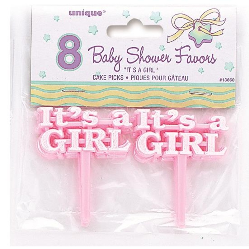 Its a Girl Cake Topper Pink