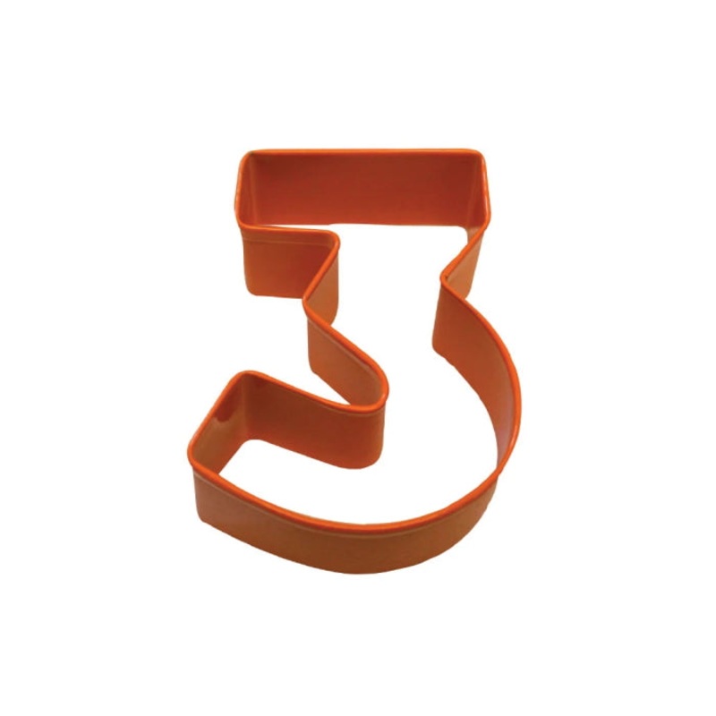 Number 3 Shaped Cookie Cutter